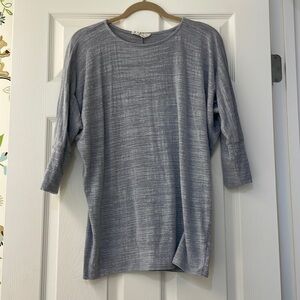 Blue/gray 3/4 sleeve casual top - Size Small